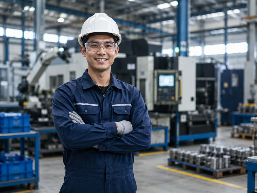 Personel operasional industri yang siap ditempatkan untuk mendukung aktivitas produksi, pergudangan, manufaktur, dan berbagai kebutuhan operasional lainnya guna meningkatkan produktivitas perusahaan